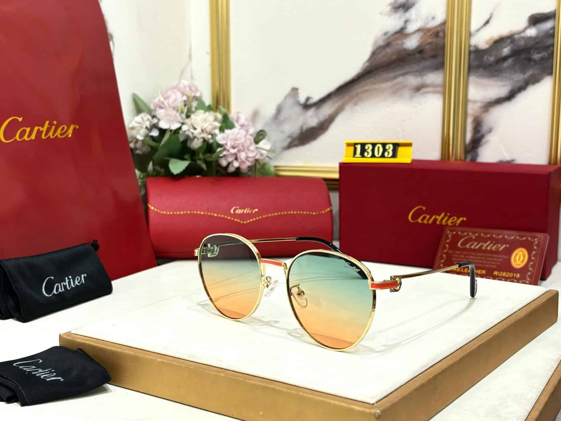 Men Classic Style Cartier Sunglasses 52 Silver Blue