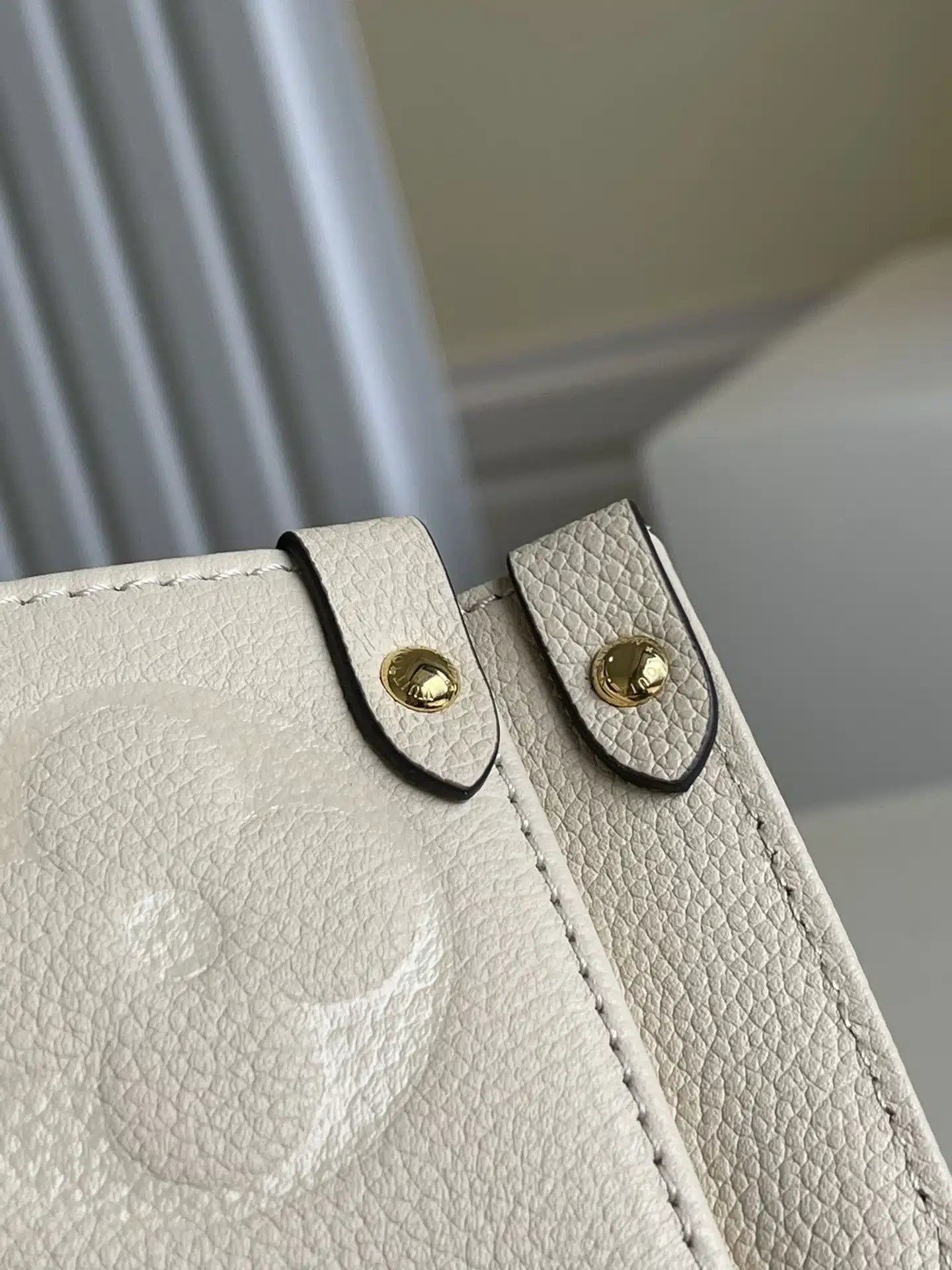 LV On The Go By The Pool Collection Beige Tote Bag