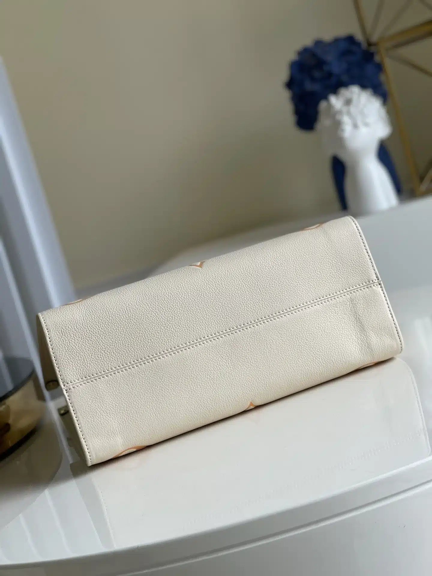 LV On The Go By The Pool Collection Beige Tote Bag