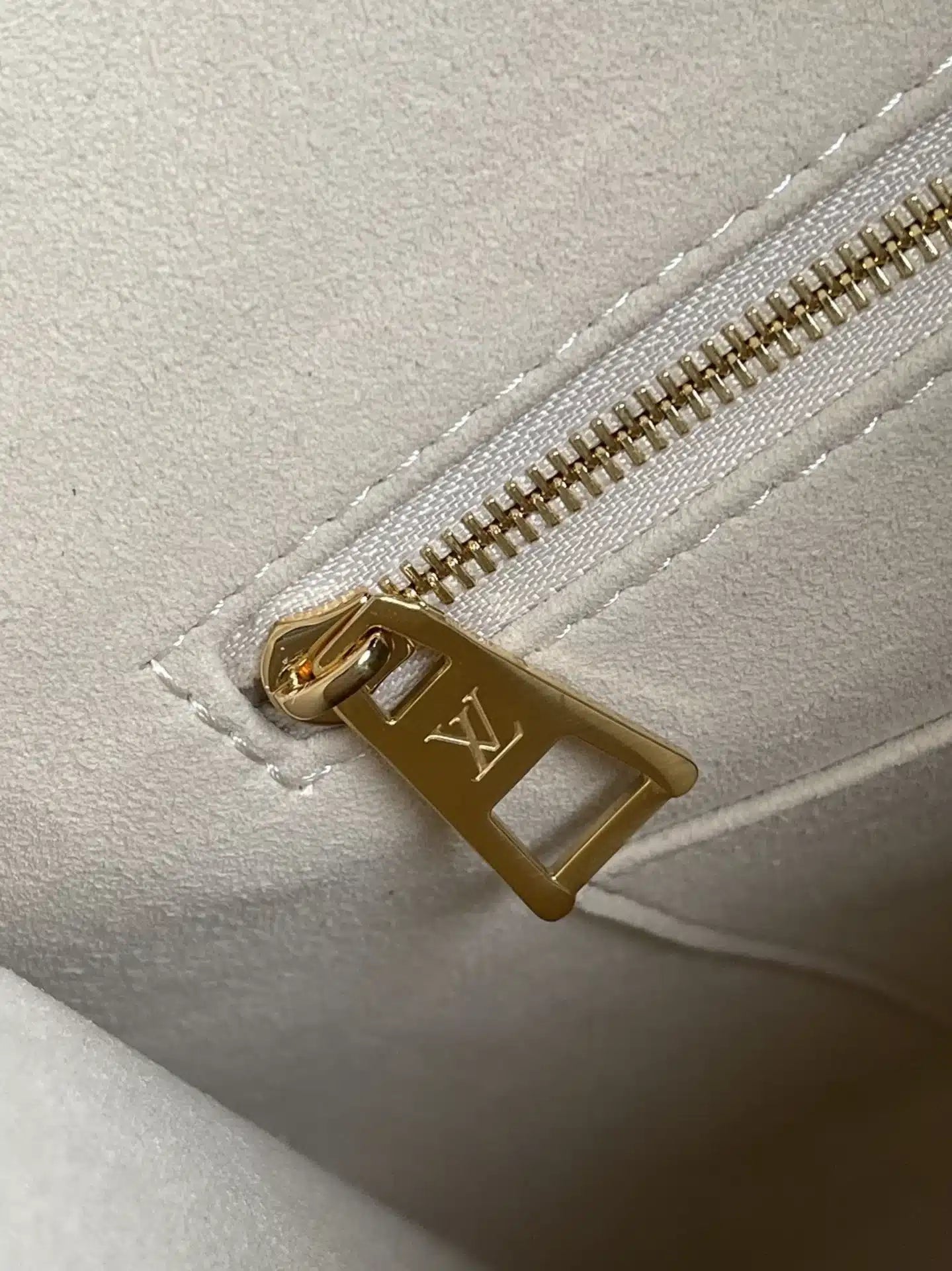 LV On The Go By The Pool Collection Beige Tote Bag