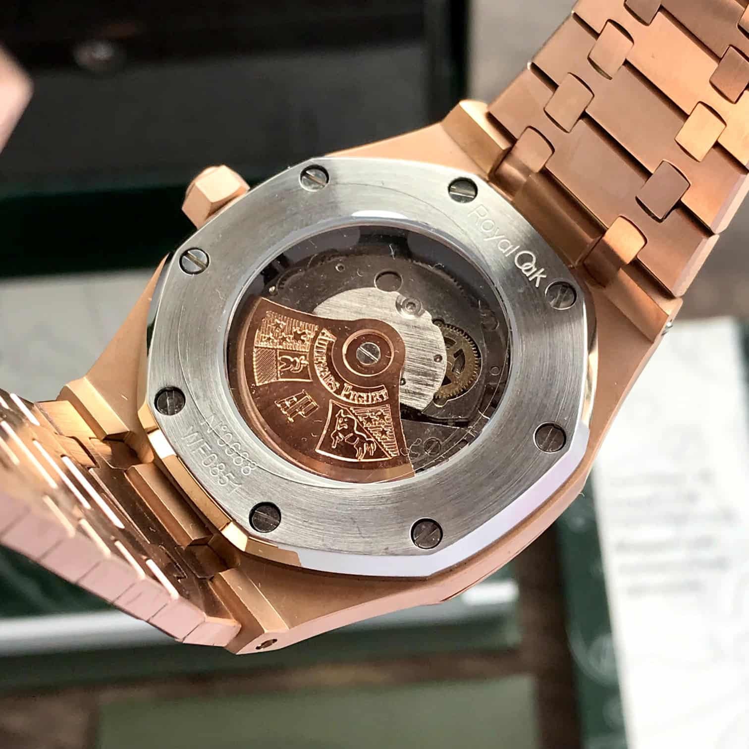 Audemars Piguet Royal Oak Offshore Rosegold Blue Dial Automatic Back Open Premium Men’s Watch