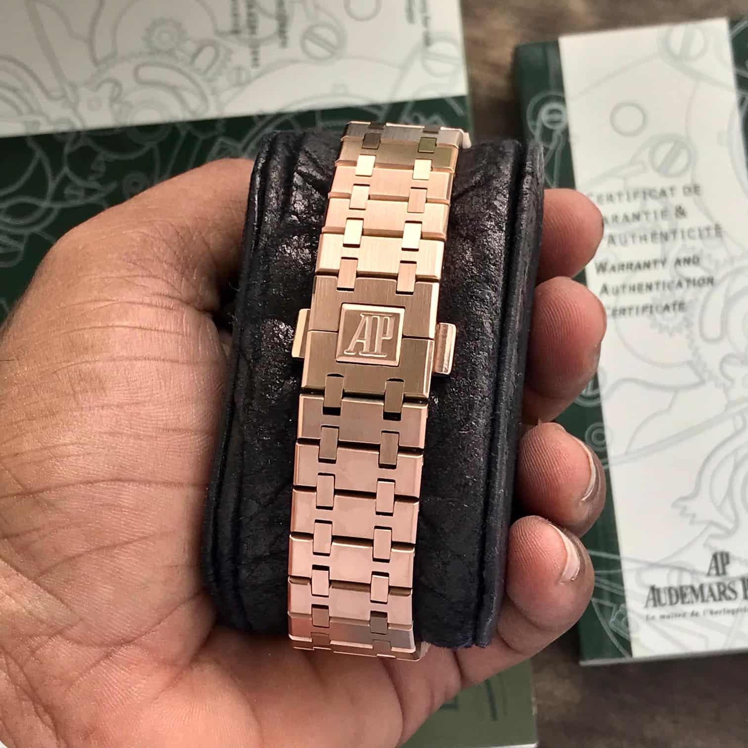 Audemars Piguet Royal Oak Offshore Rosegold Blue Dial Automatic Back Open Premium Men’s Watch