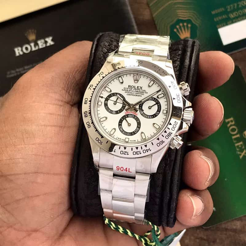 Rolex Cosmograph Daytona Oystersteel Full Silver Swiss ETA Machinery Men’s Watch