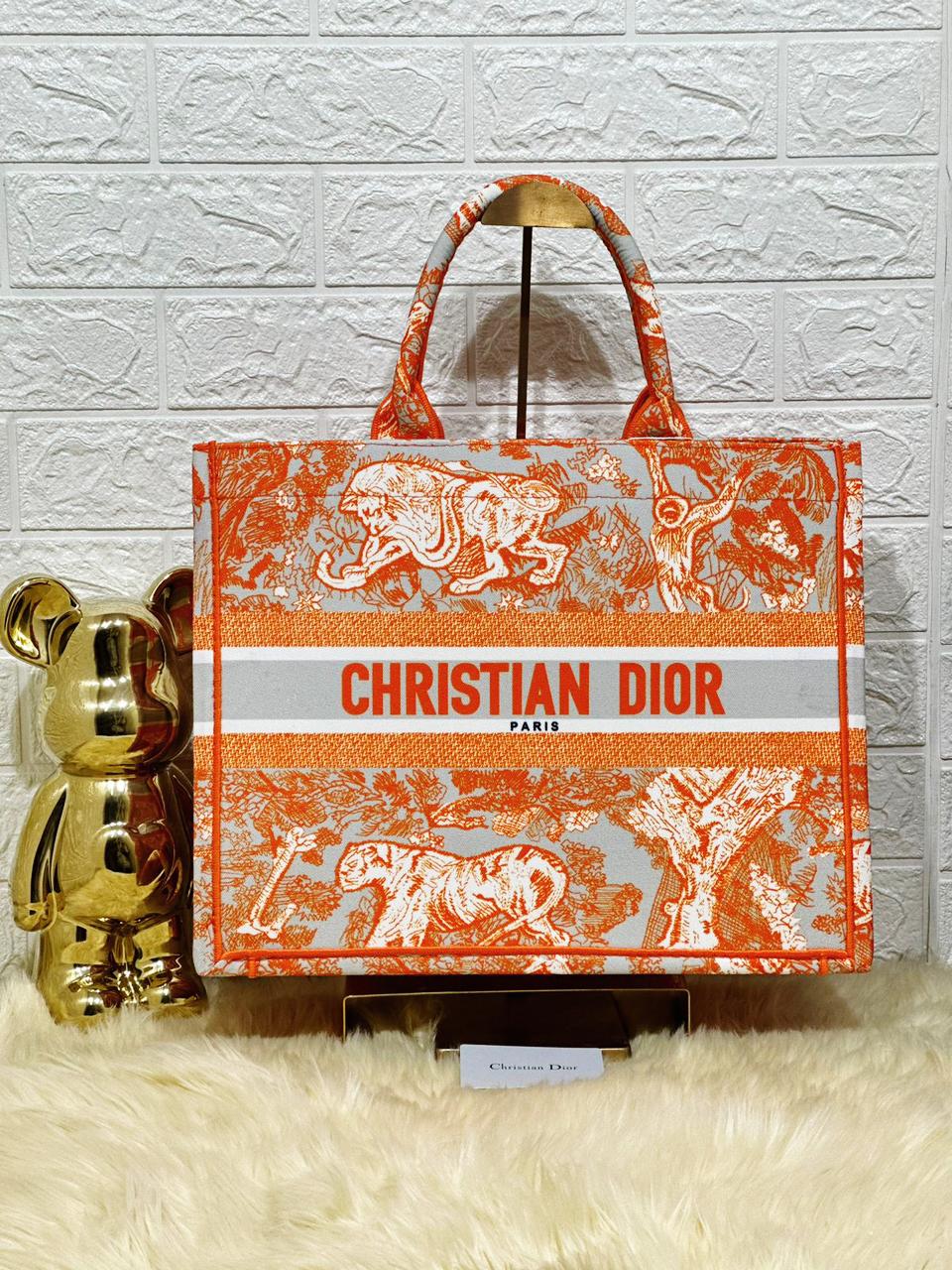 Dior Handbag Saddle Oblique Embroidery With Og Box