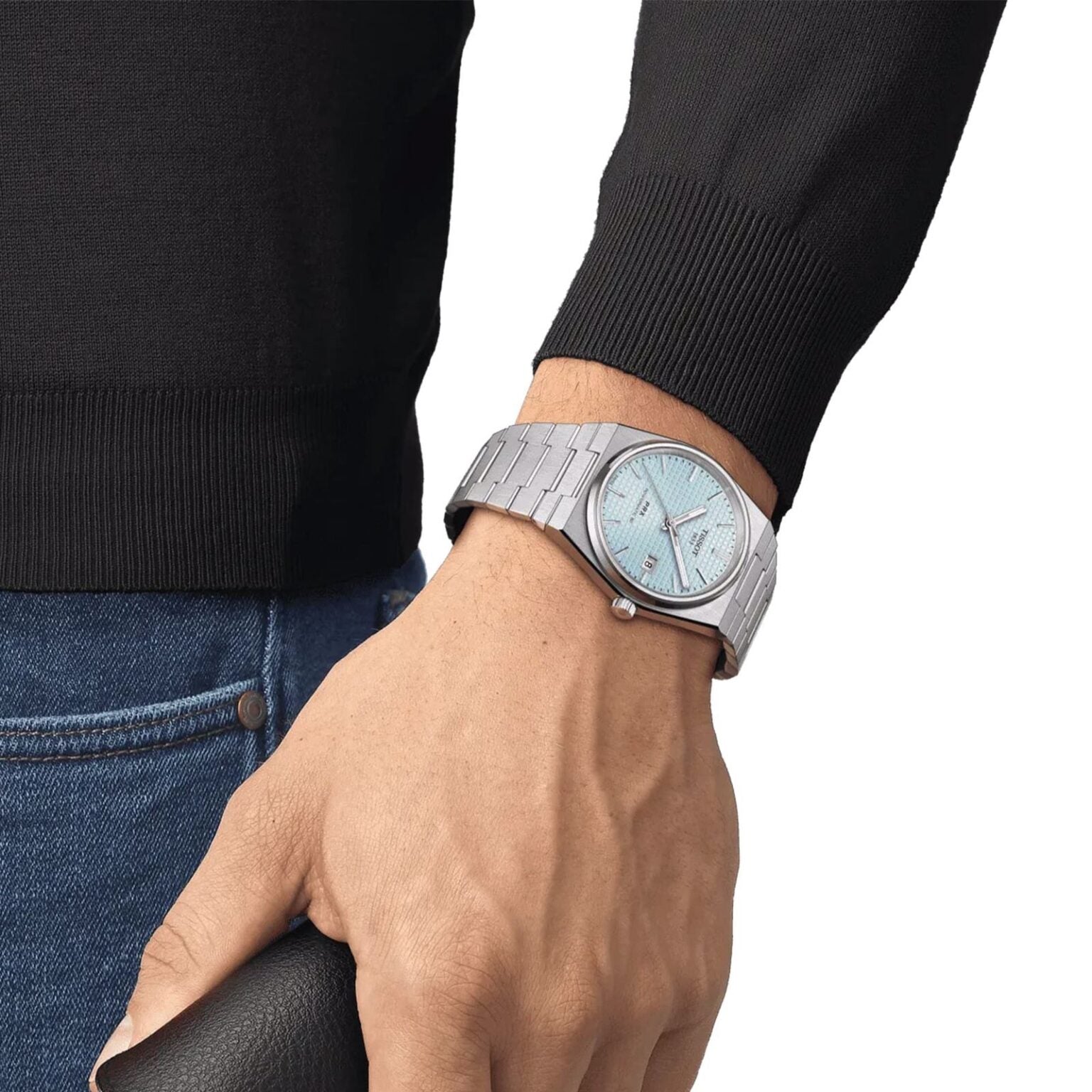 Tissot PRX Poweromatic Steel Ice Blue Tiffany Edition Authentic Mens Watch