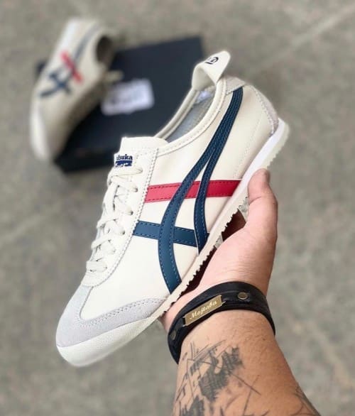Onitsuka Tiger Mexico 66 White Blue Red Sneakers