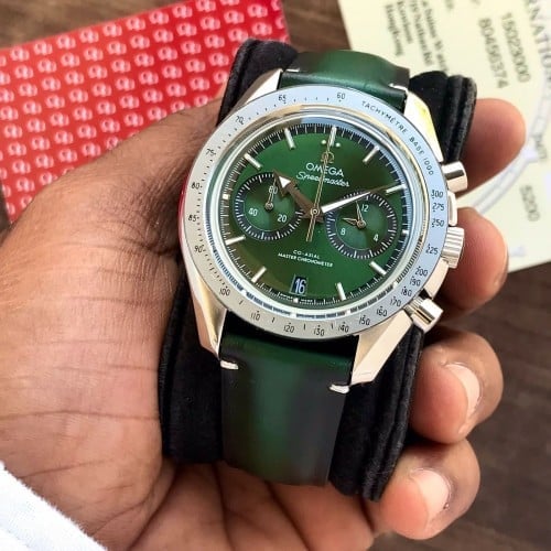 Branded Seamaster Silver Green Men's Watch