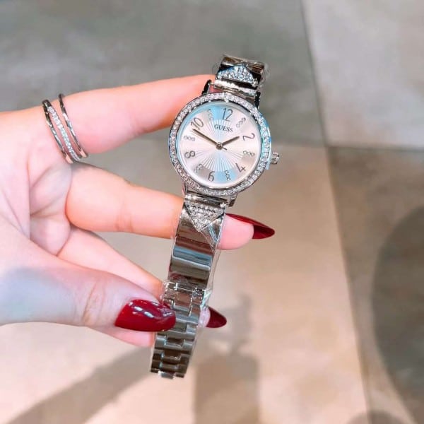 Attractive Guess Watch For Women Round Dial