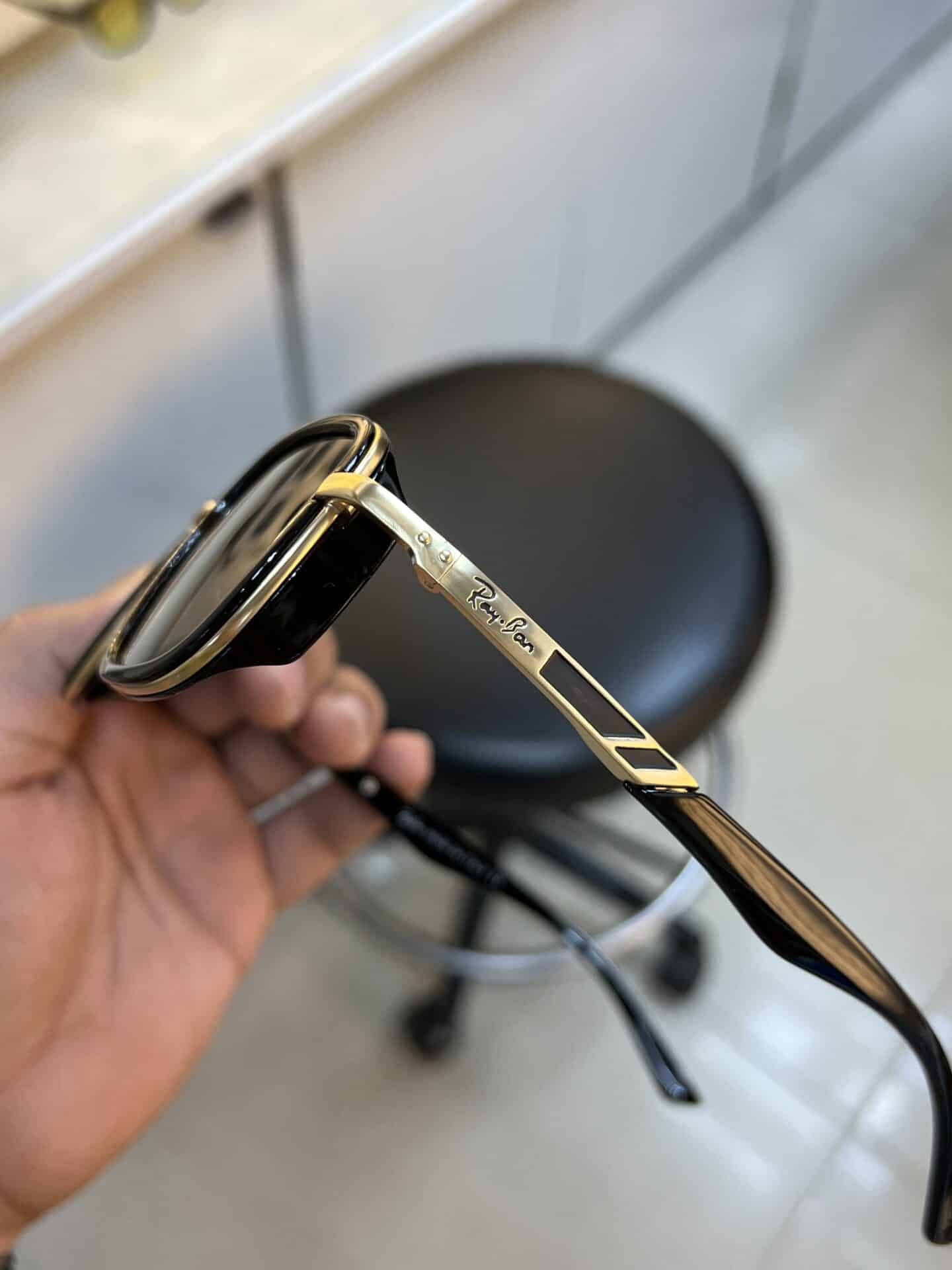 Classy Rayban Black Gold Sunglasses