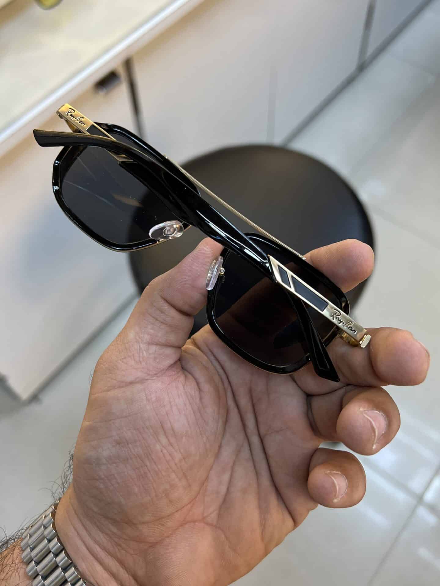 Classy Rayban Black Gold Sunglasses