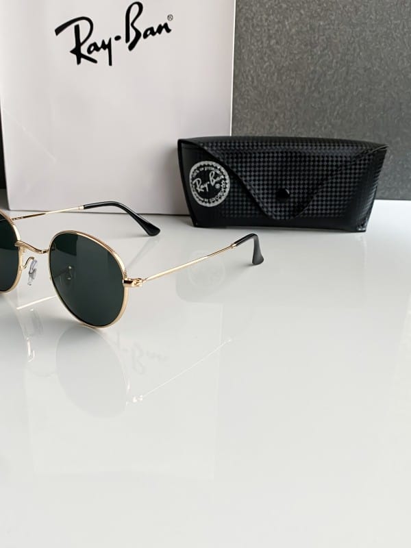 Classy Rayban Gold Black Sunglasses