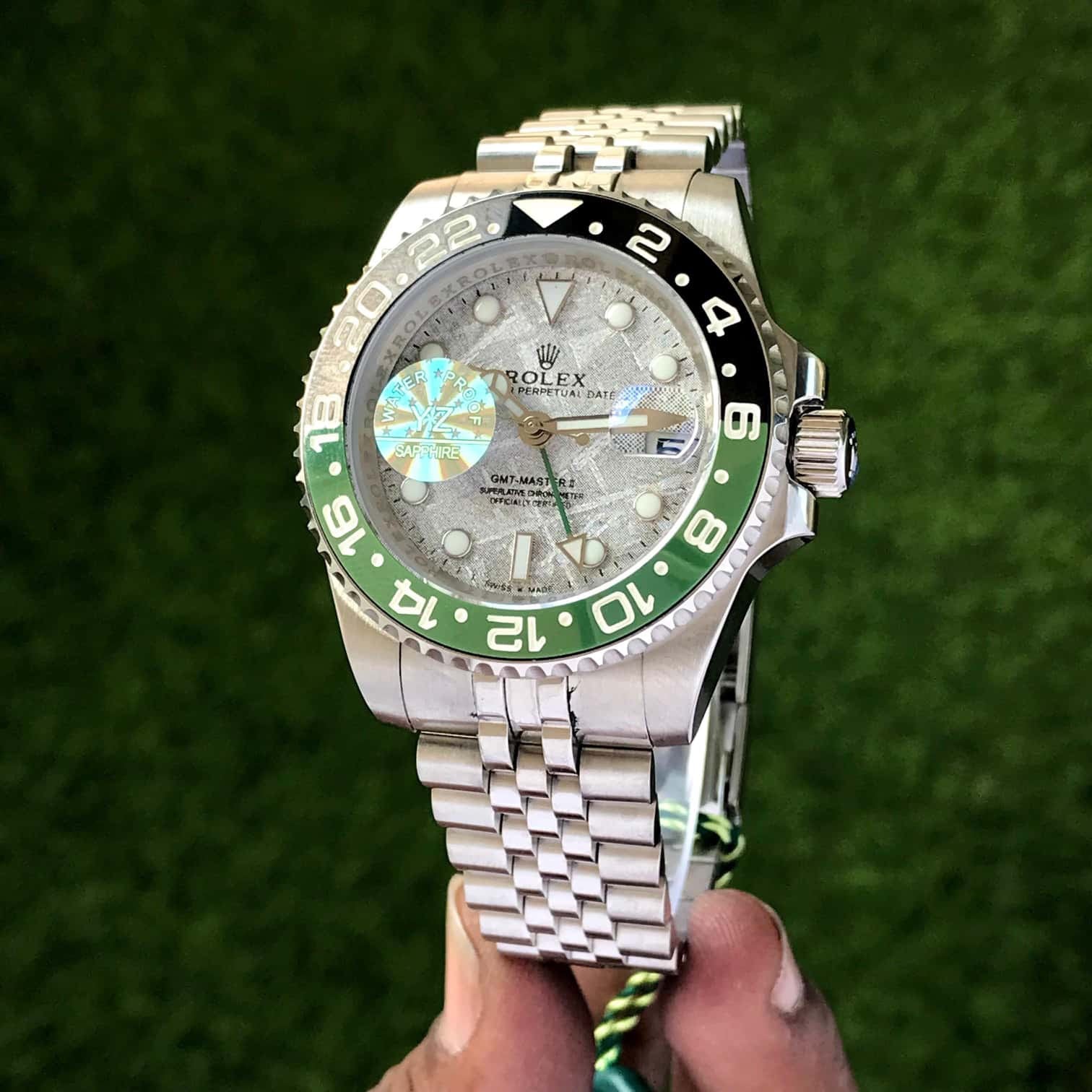 Rolex Date Just 41 Stainless Steel Swiss Automatic Jubli Chain Belt Mens Watch