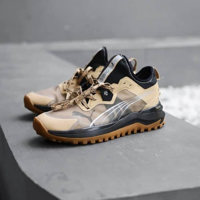 Puma Voyage Nitro Trail Tan Black Running Shoes