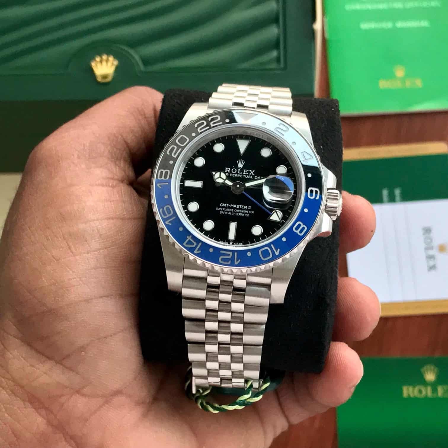 Rolex GMT Master || Batman Edition Swiss ETA Mens Watch