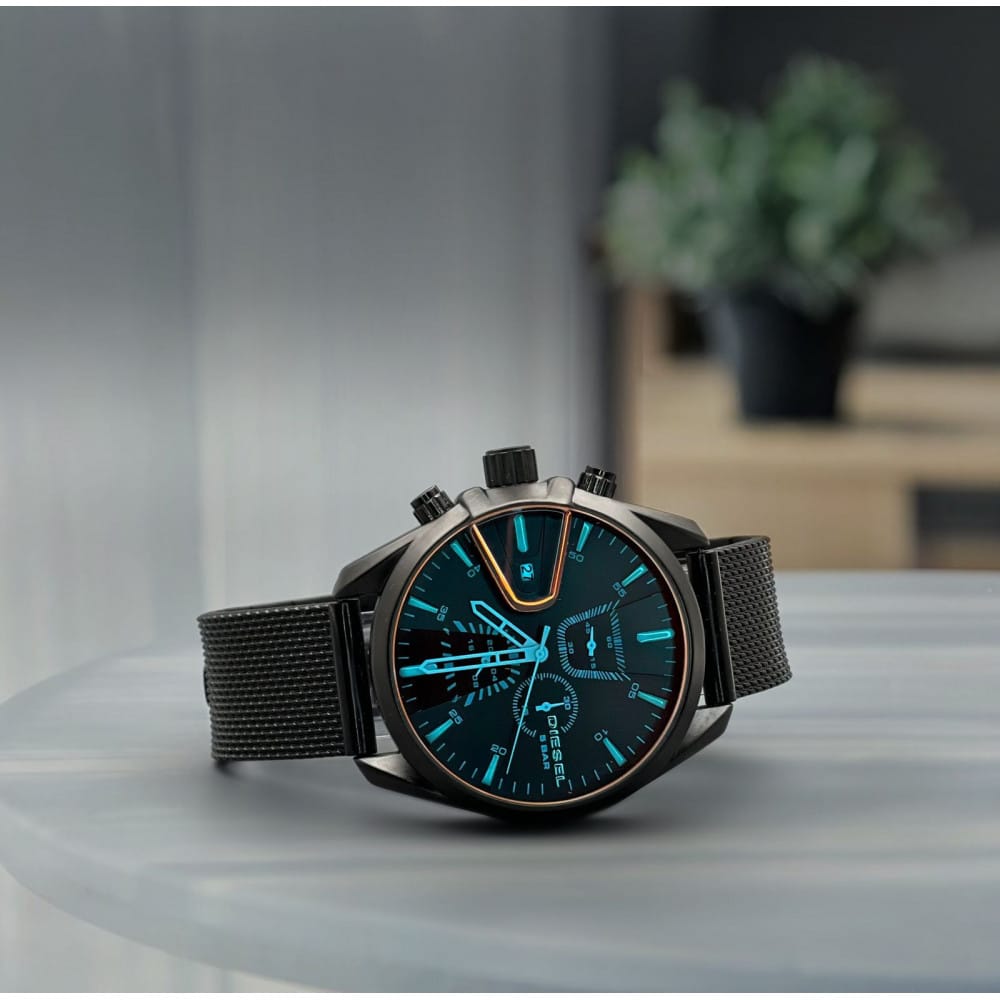 Premium Bold Black Metal Case Watch » Mega Fashion