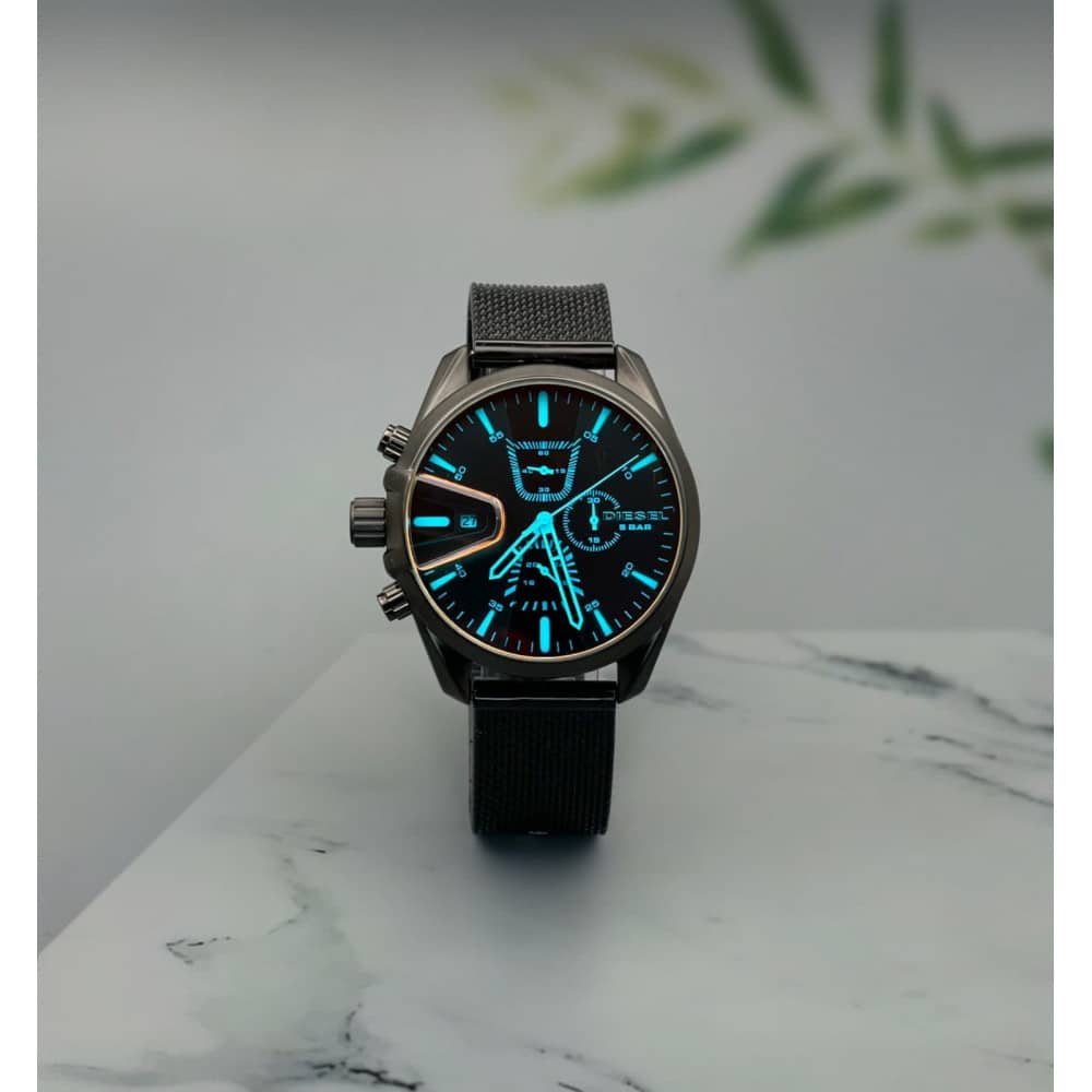 Premium Bold Black Metal Case Watch » Mega Fashion