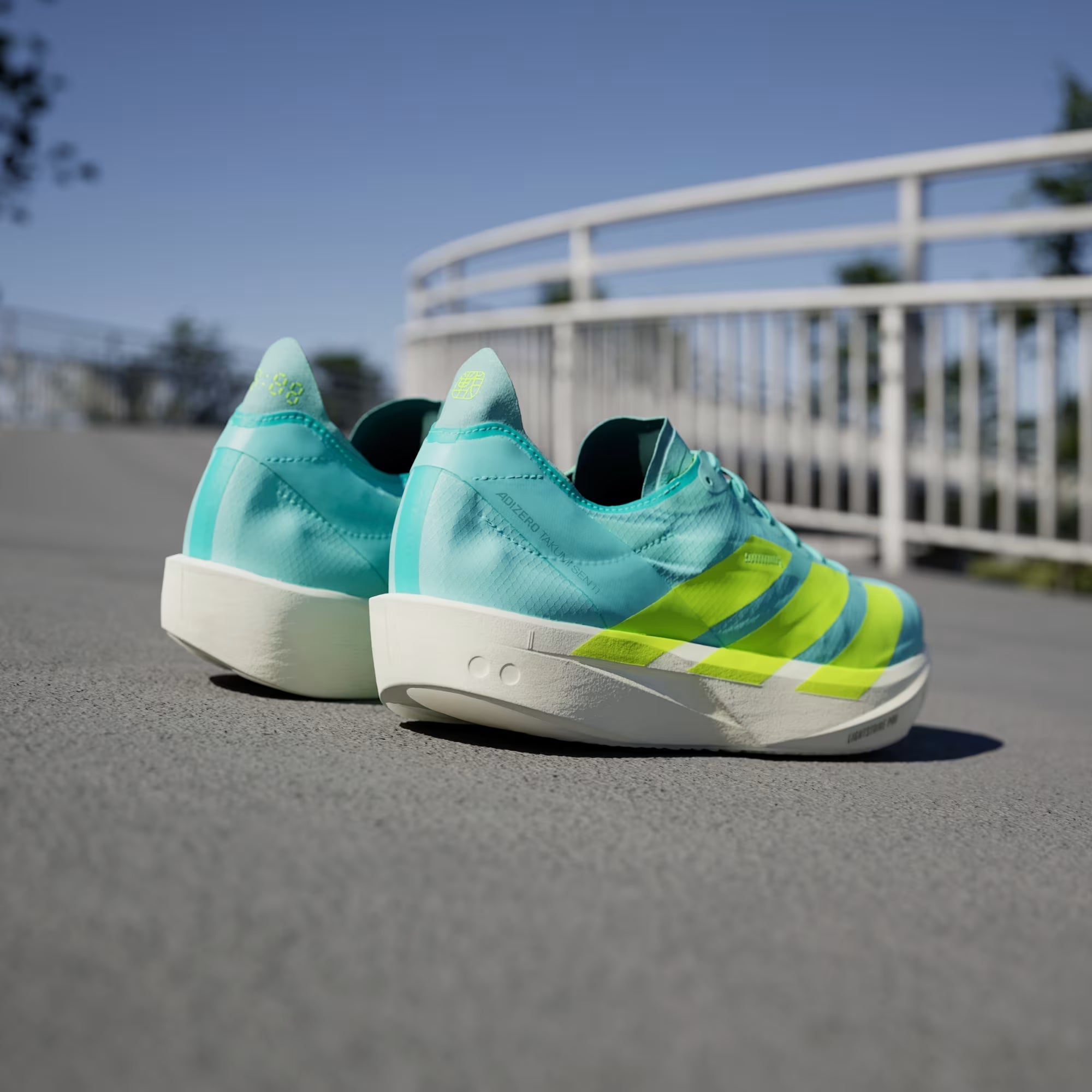 Adidas Adizero Takumi Sen 11 Flash Aqua Running Shoes