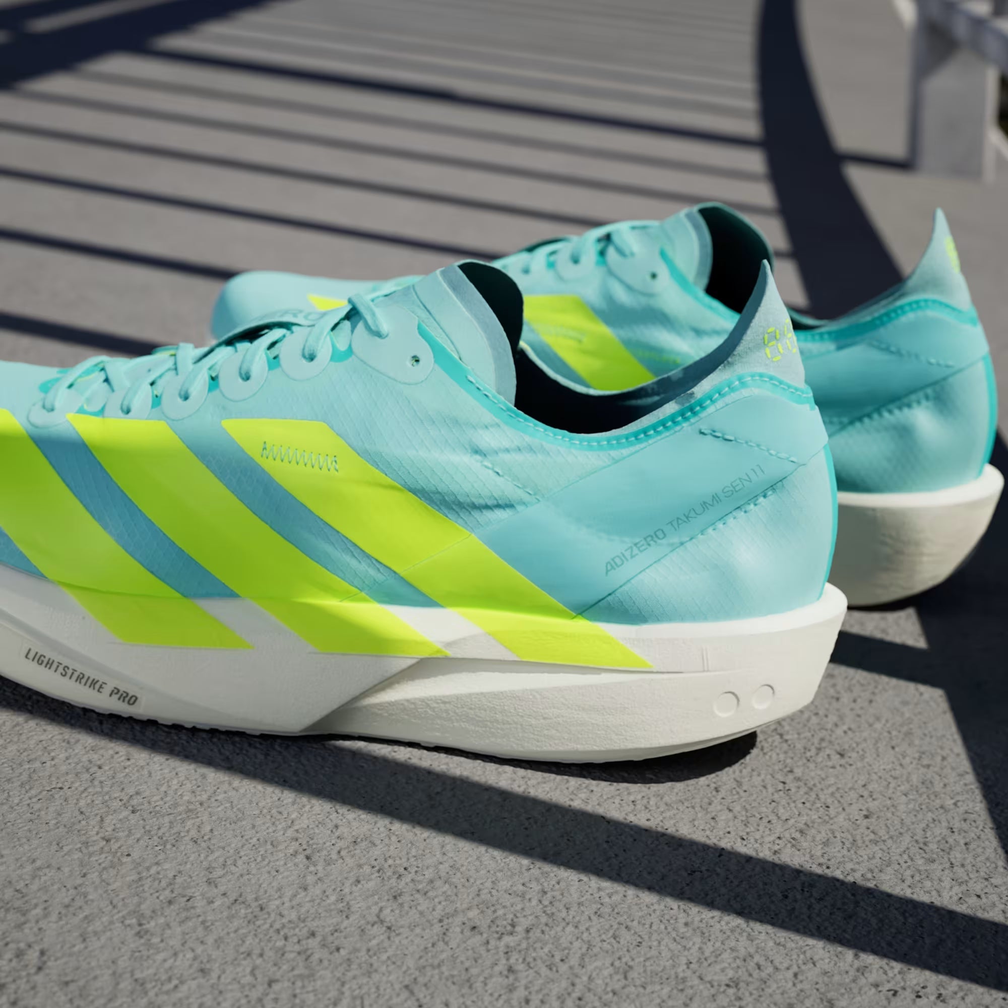 Adidas Adizero Takumi Sen 11 Flash Aqua Running Shoes