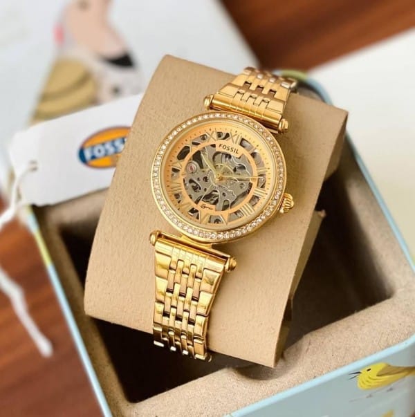 Fossil Watch For Lady Golden Chain