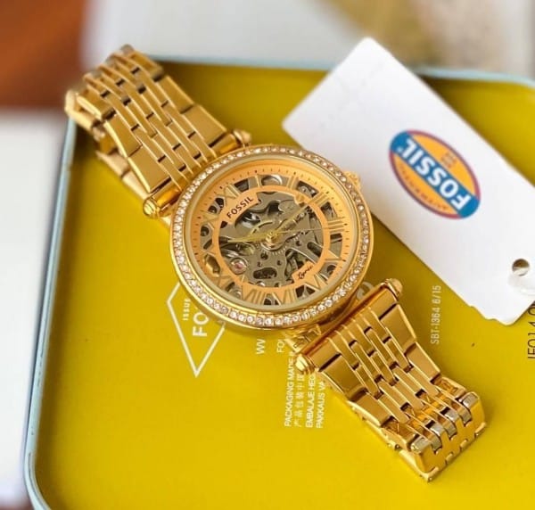 Fossil Watch For Lady Golden Chain