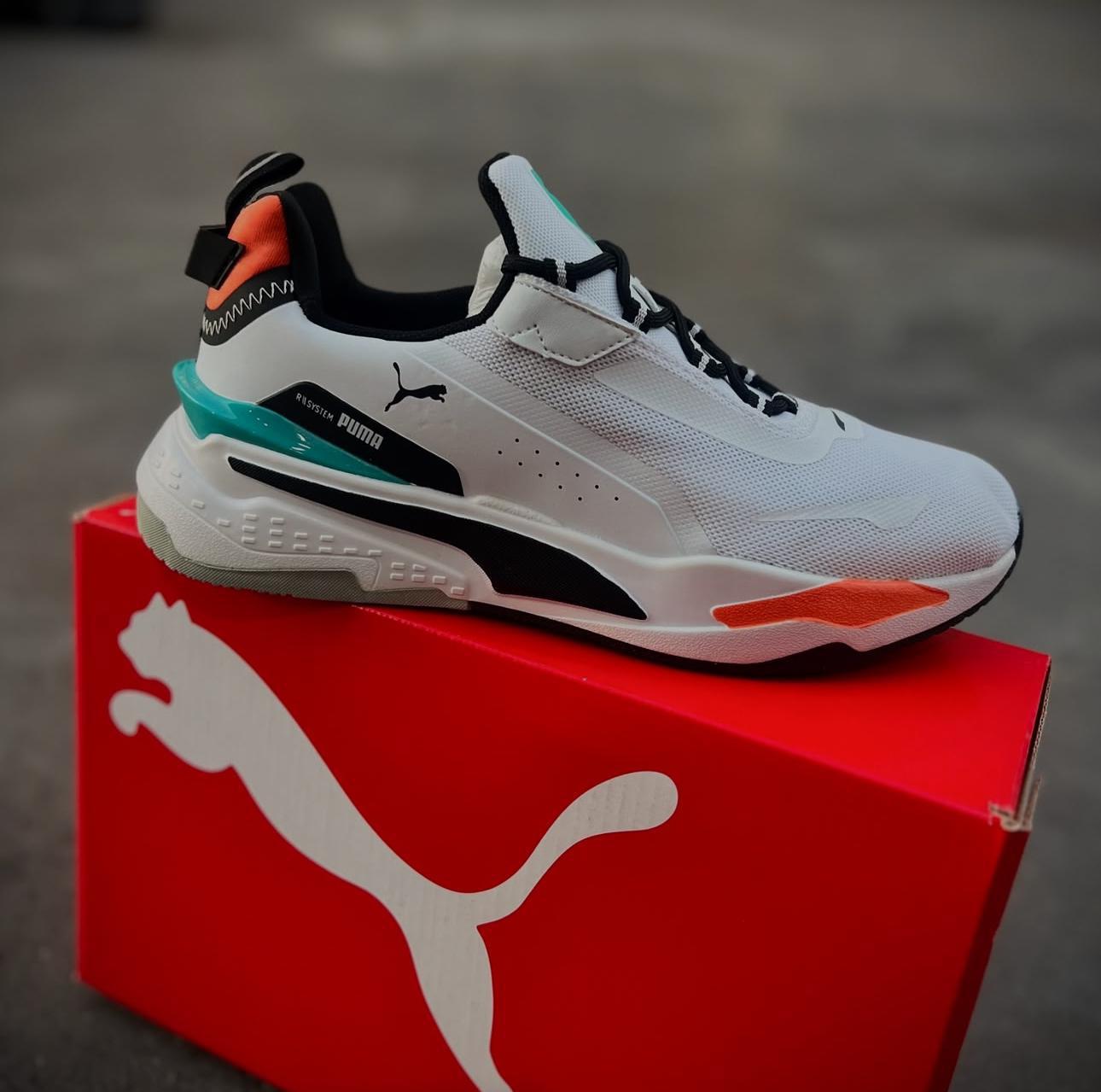 Branded RSX System White Sneakers