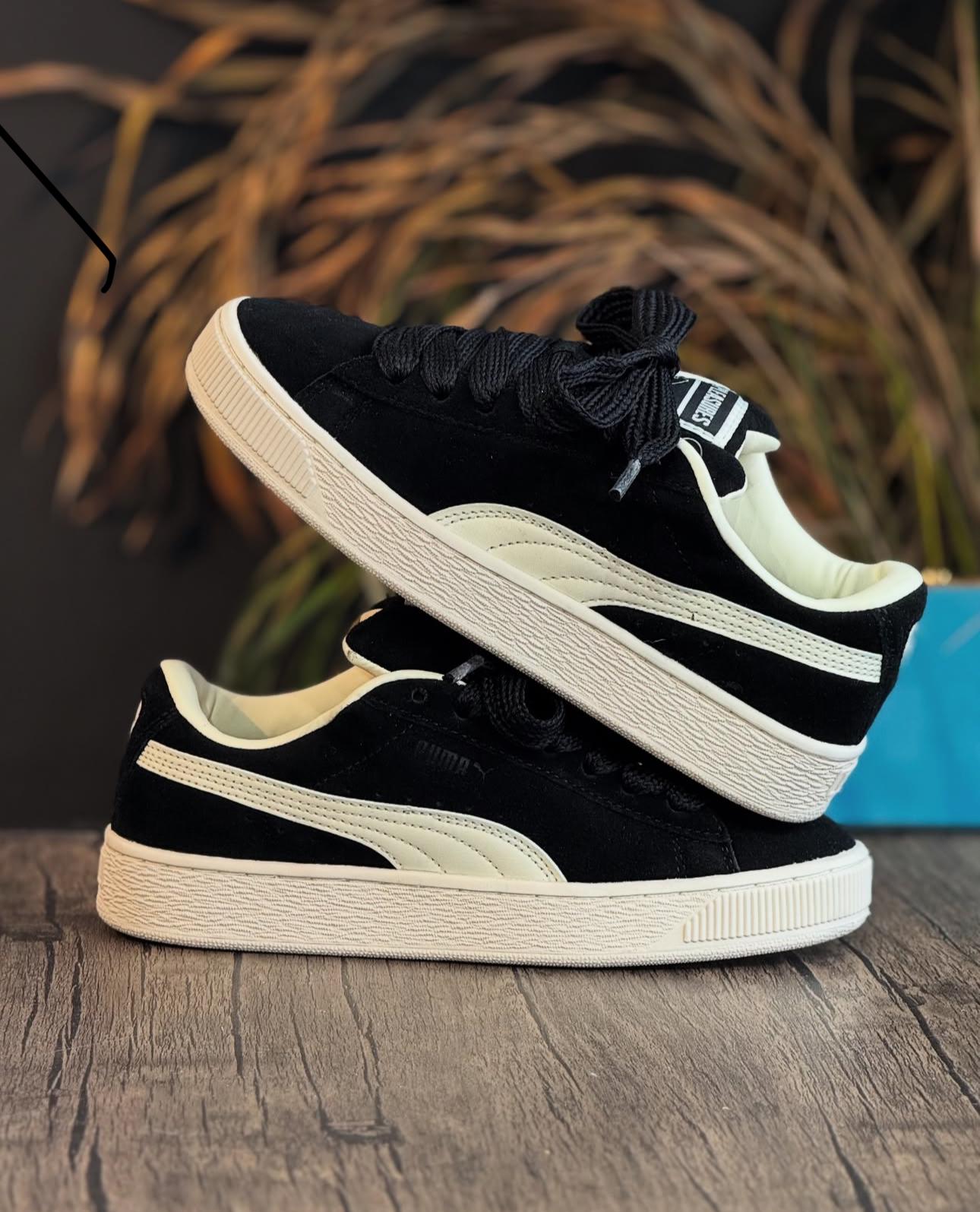 Suede XL Black White Sneakers