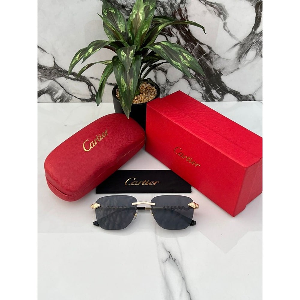 Cartier Sunglasses For Men Gold Black