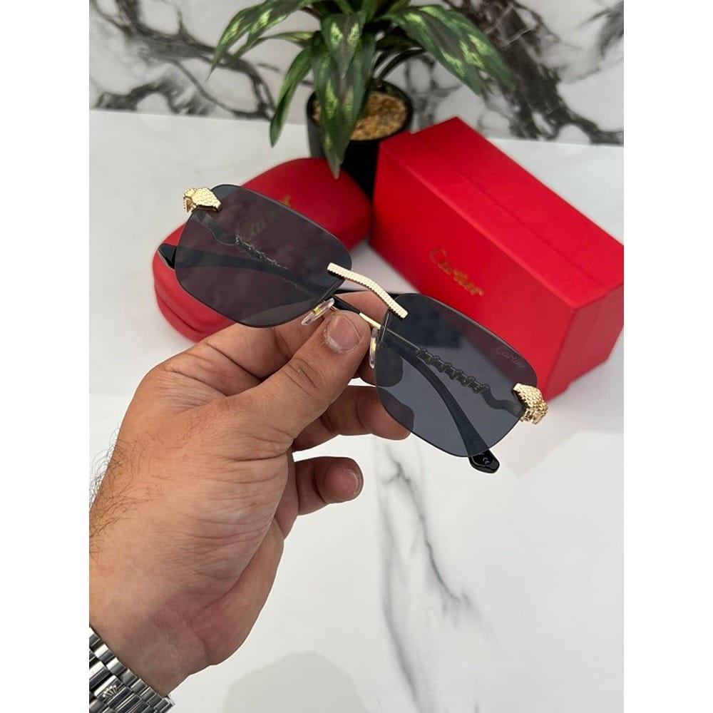 Cartier Sunglasses For Men Gold Black