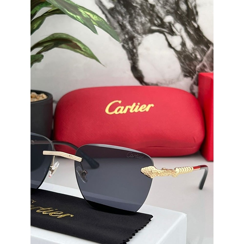 Cartier Sunglasses For Men Gold Black