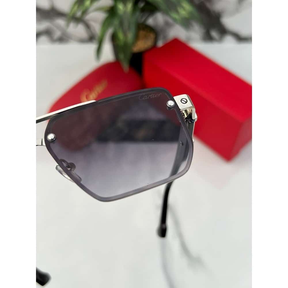 Cartier Sunglasses For Men Sliver Black
