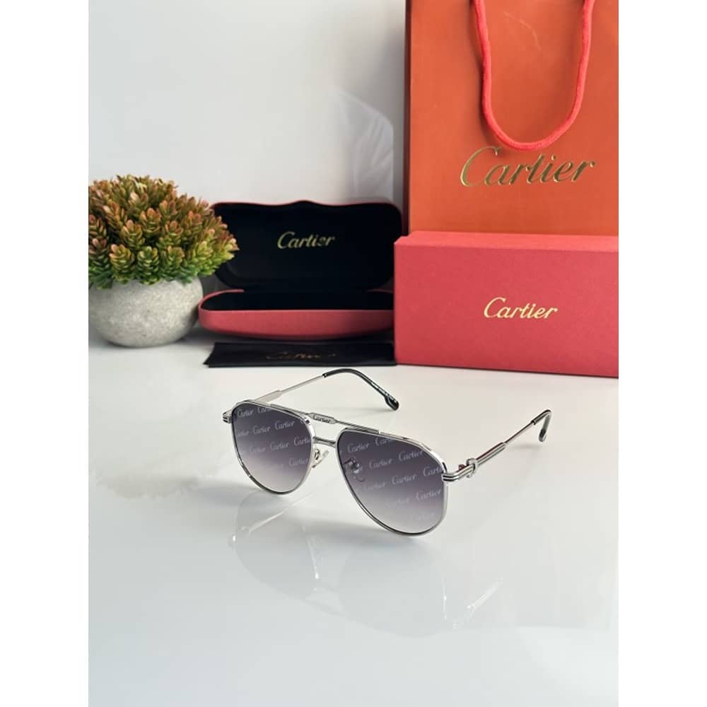 Cartier Sunglasses Sliver Black For Men