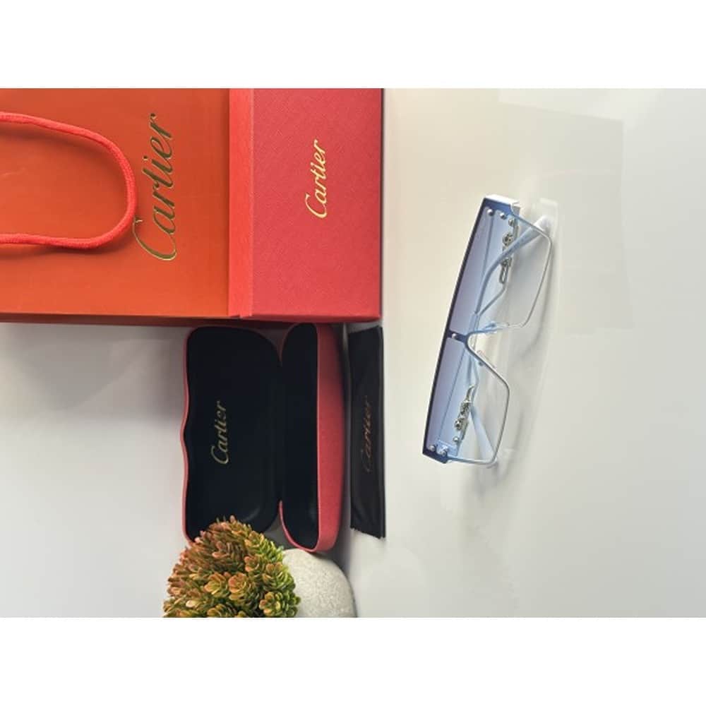 Cartier Sunglasses White Blue For Men