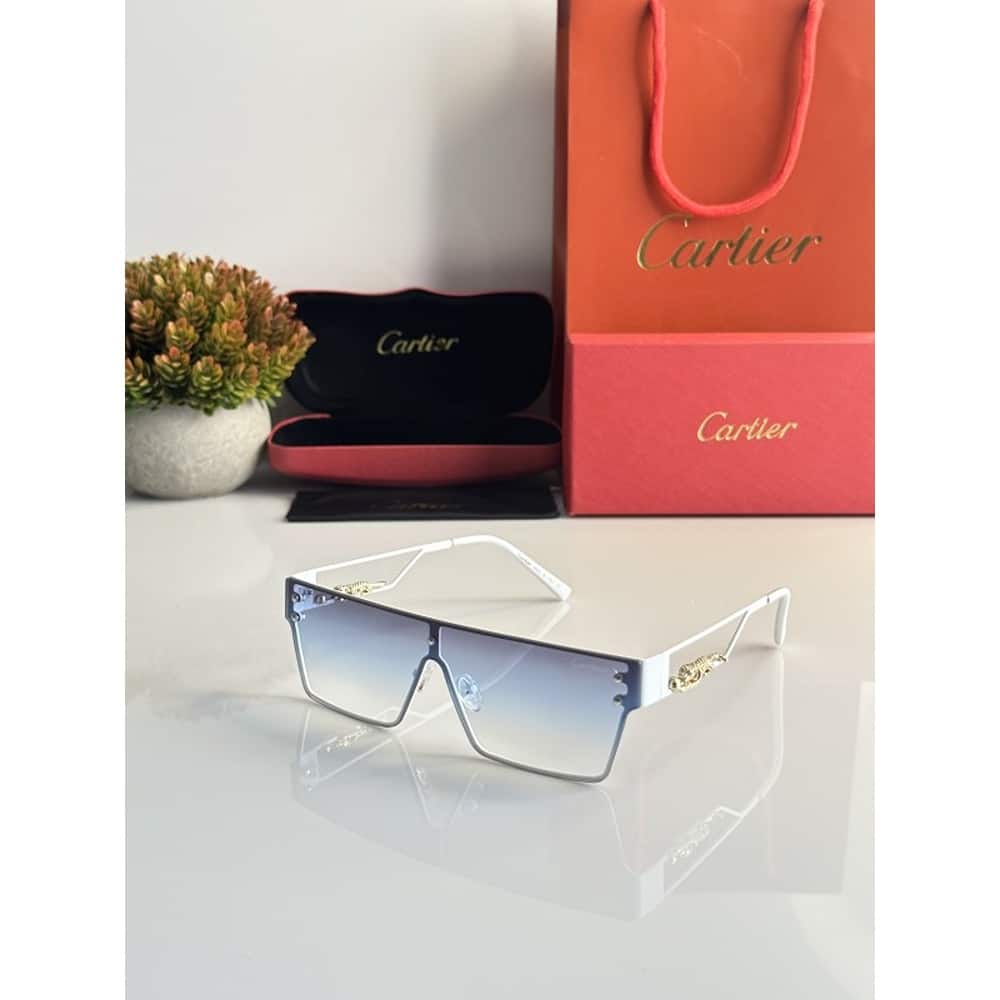 Cartier Sunglasses White Blue For Men