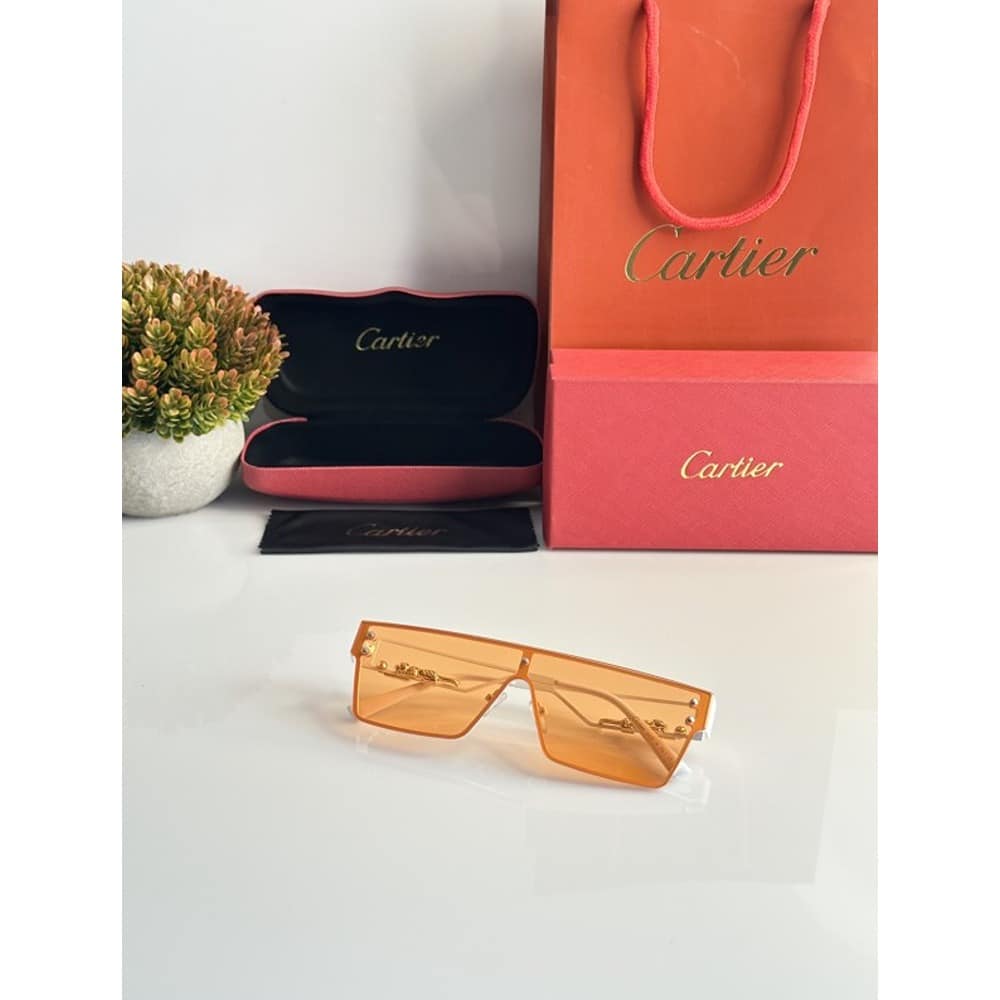 Cartier Sunglasses For Men White Orange