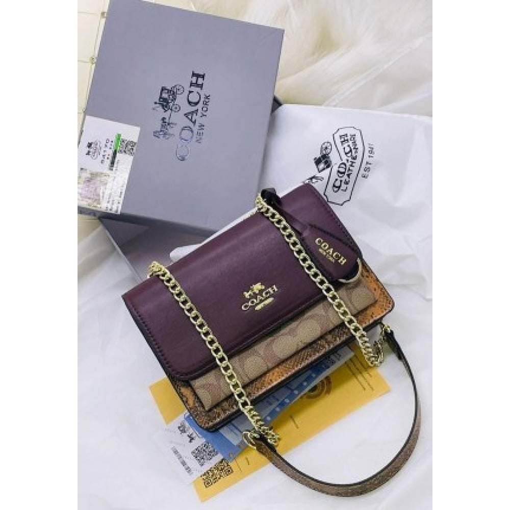 Coach Handbag Klare Crossbody In Blocked Signature Canvas With OG Box