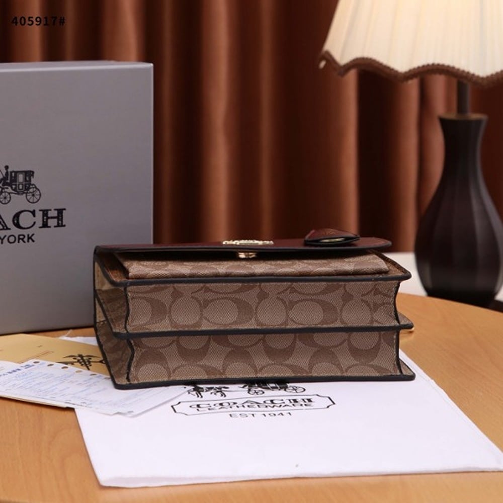 Coach Handbag Klare Crossbody In Blocked Signature Canvas With OG Box