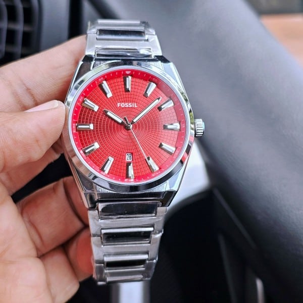 Fossil Watch For Men Red Dial