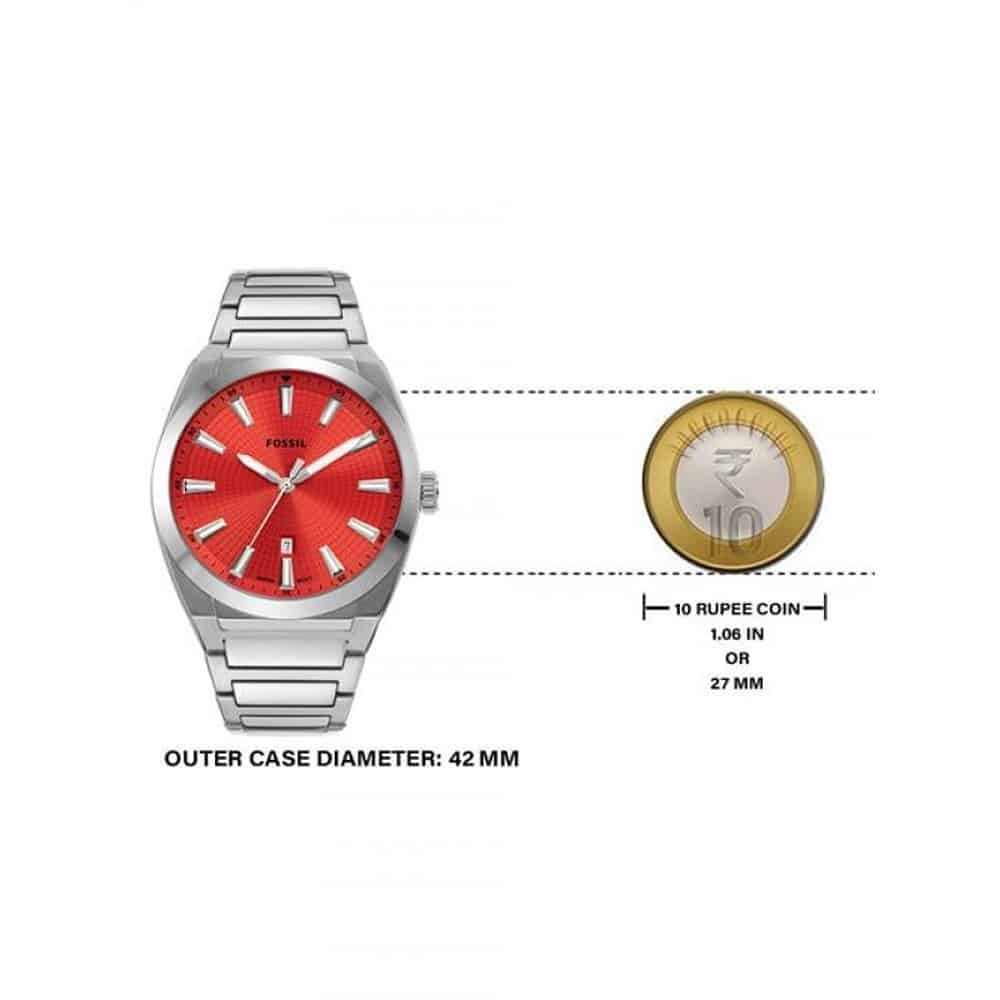 Fossil Watch For Men Red Dial