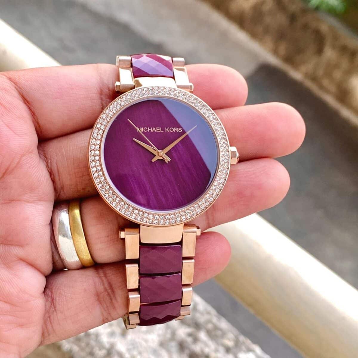 Michael Kors Maroon Golden Collection
