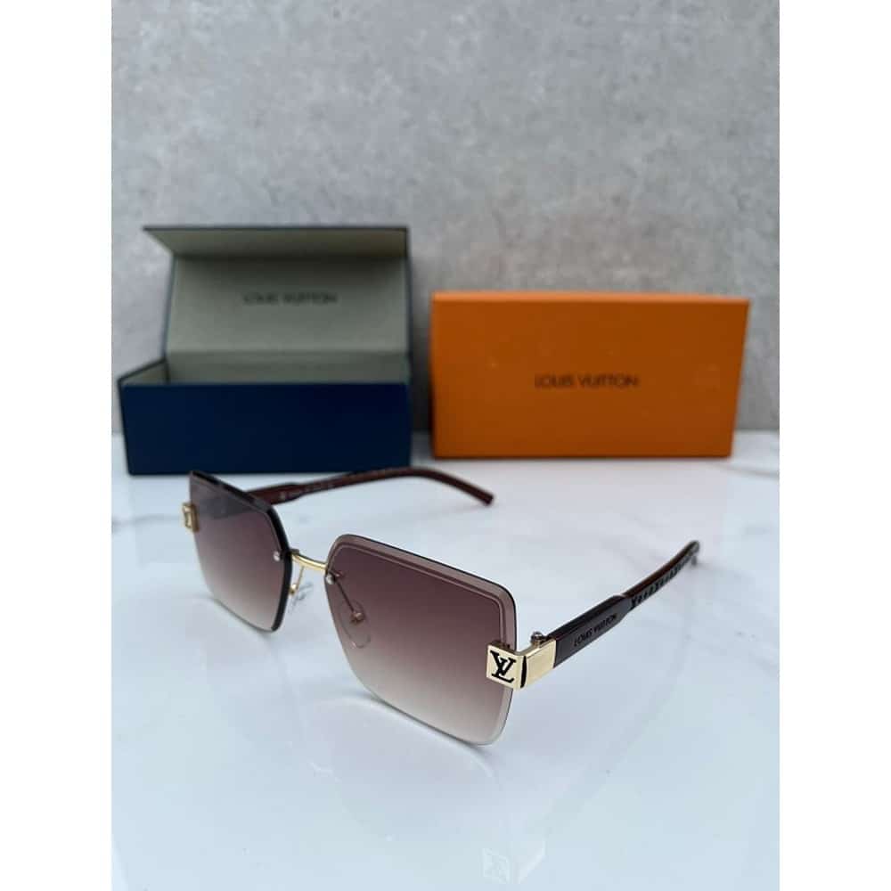 Brown Gold Fameless Louis Vuitton Sunglasses For Men