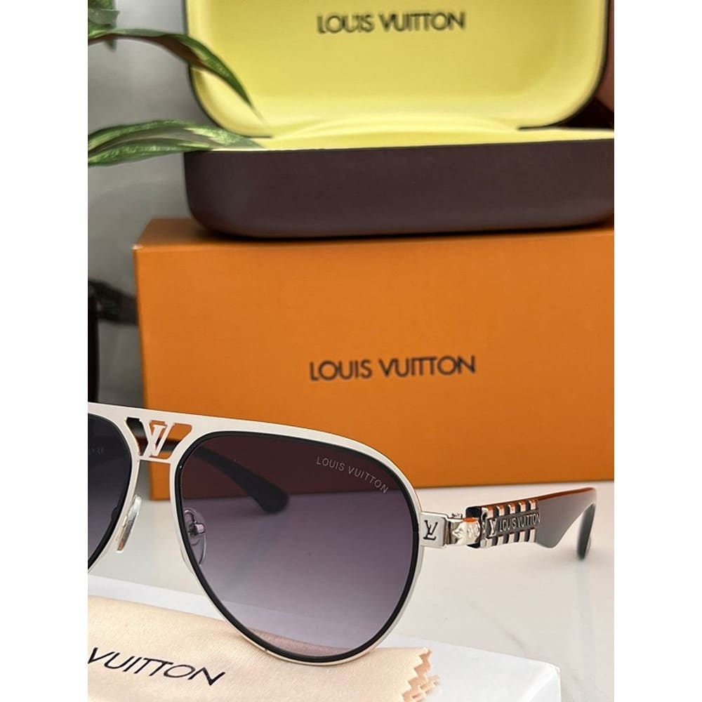 Sliver Black Louis Vuitton Sunglasses For Men