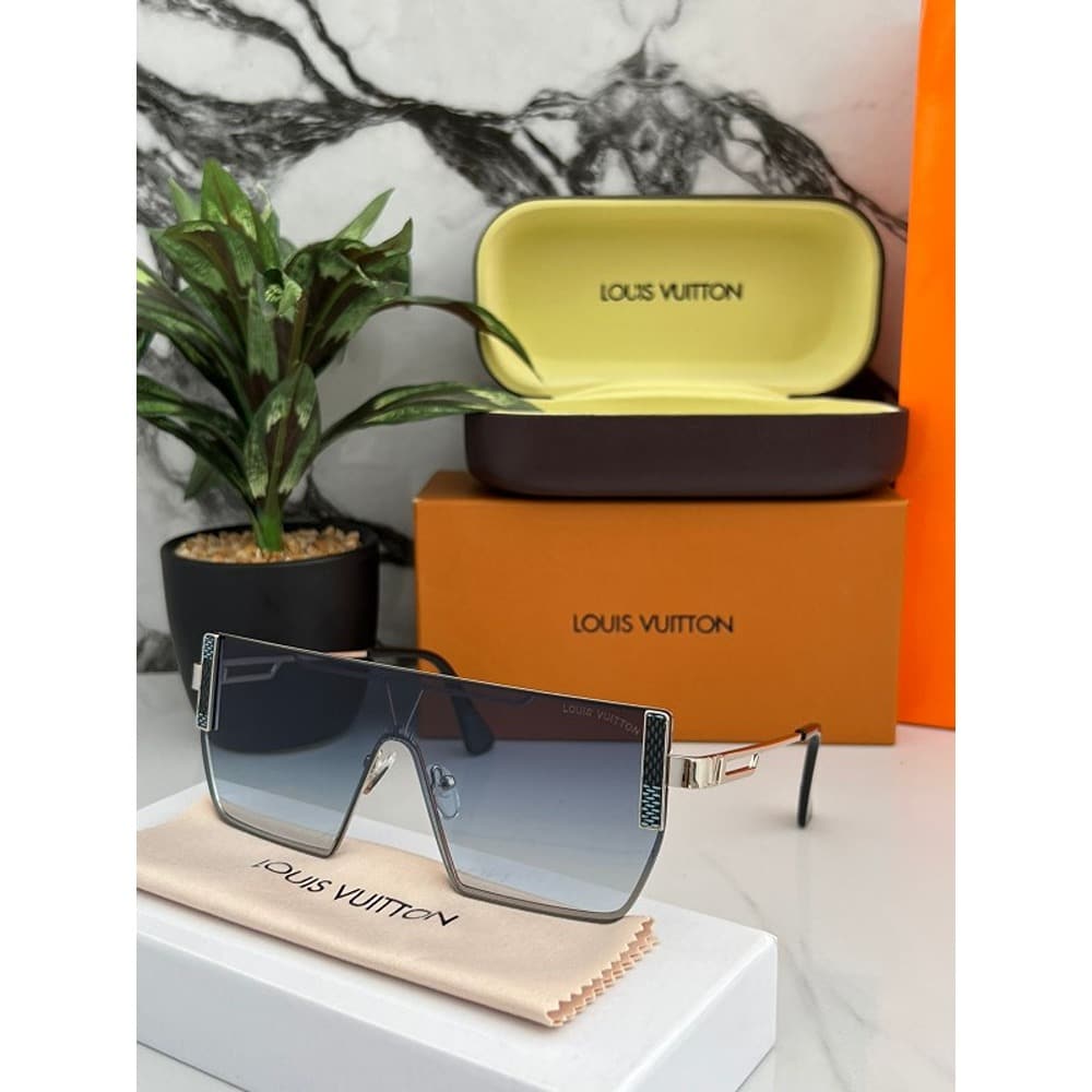 Louis Vuitton Sunglasses For Men Sliver Blue
