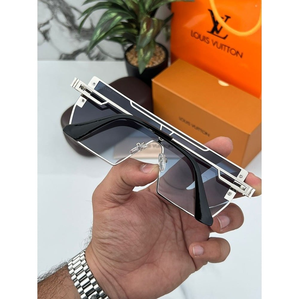 Louis Vuitton Sunglasses For Men Sliver Blue
