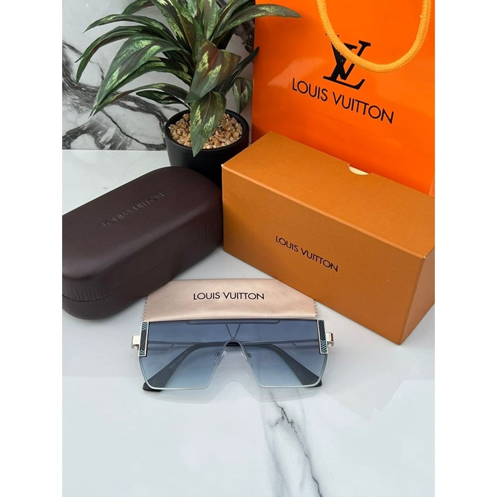 Louis Vuitton Sunglasses For Men Sliver Blue