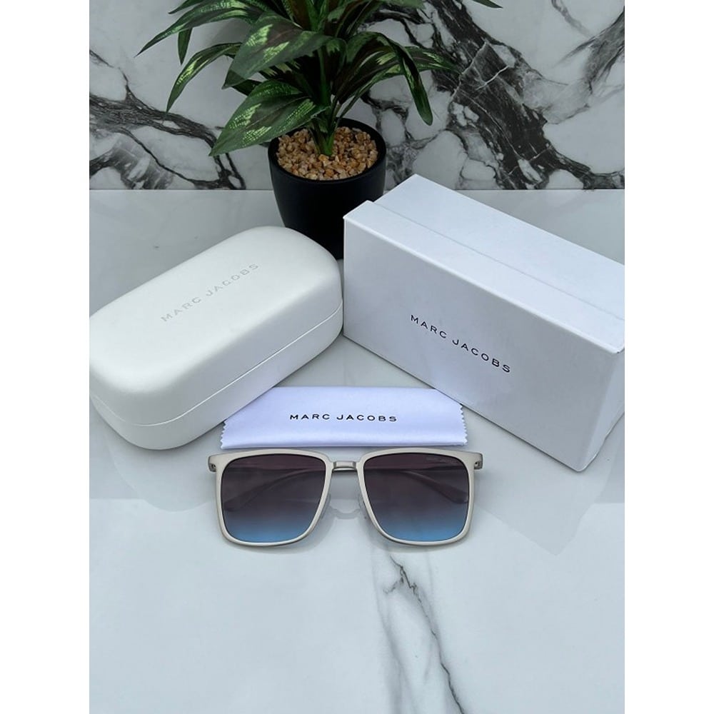 Marc Jacobs Square Sunglasses For Men Sliver Blue