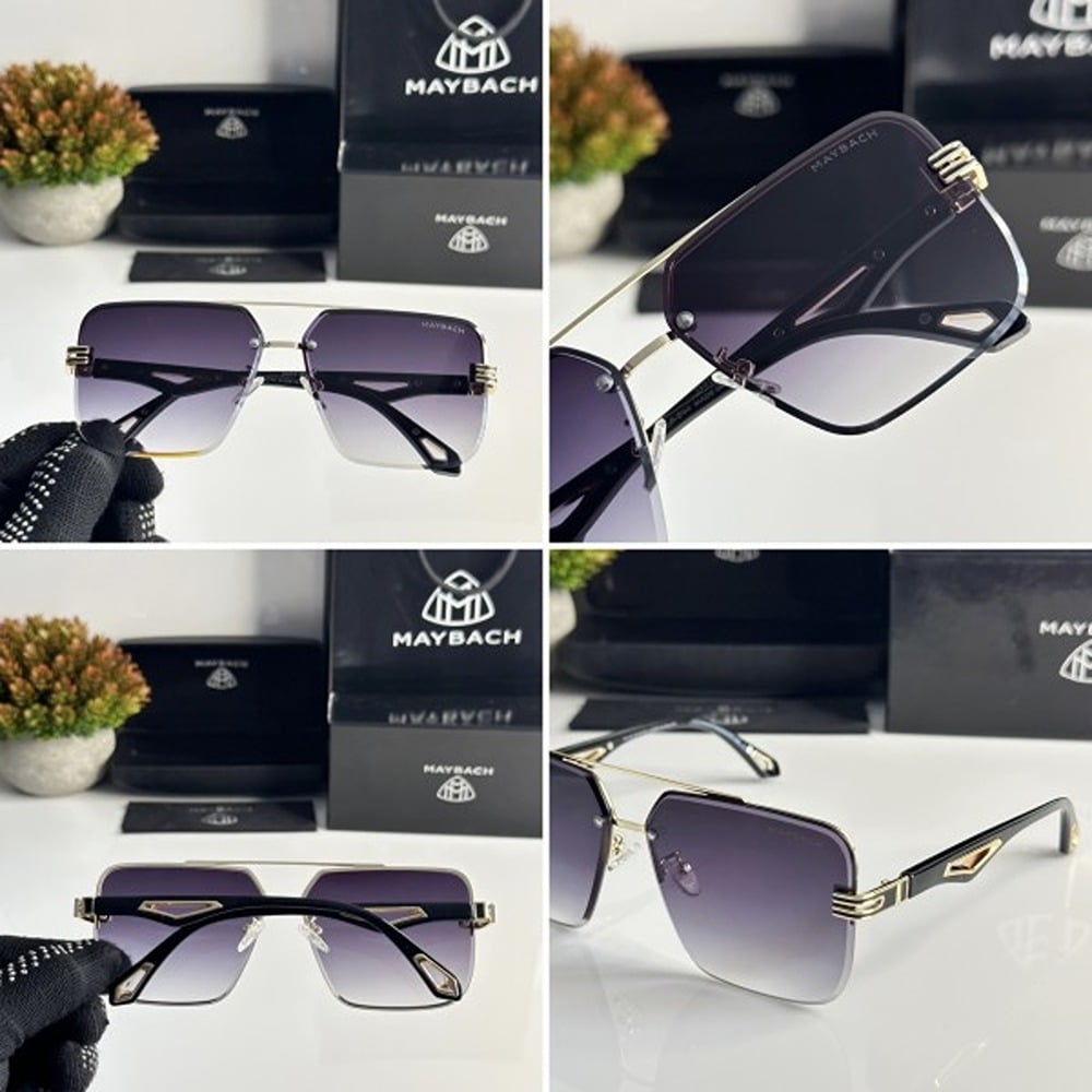 Maybach Sunglasses For Men Gold Black