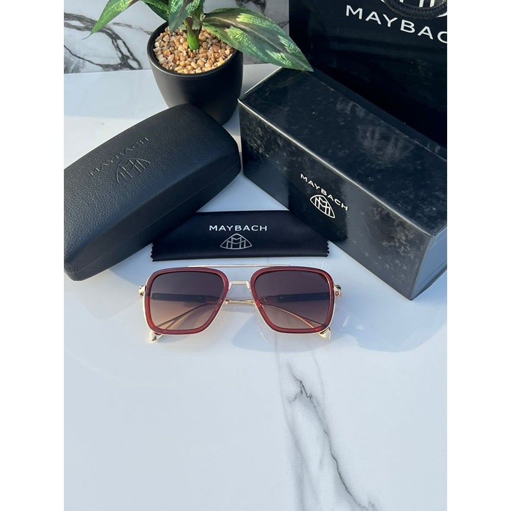 Maybach Sunglasses For Men Gold Brown