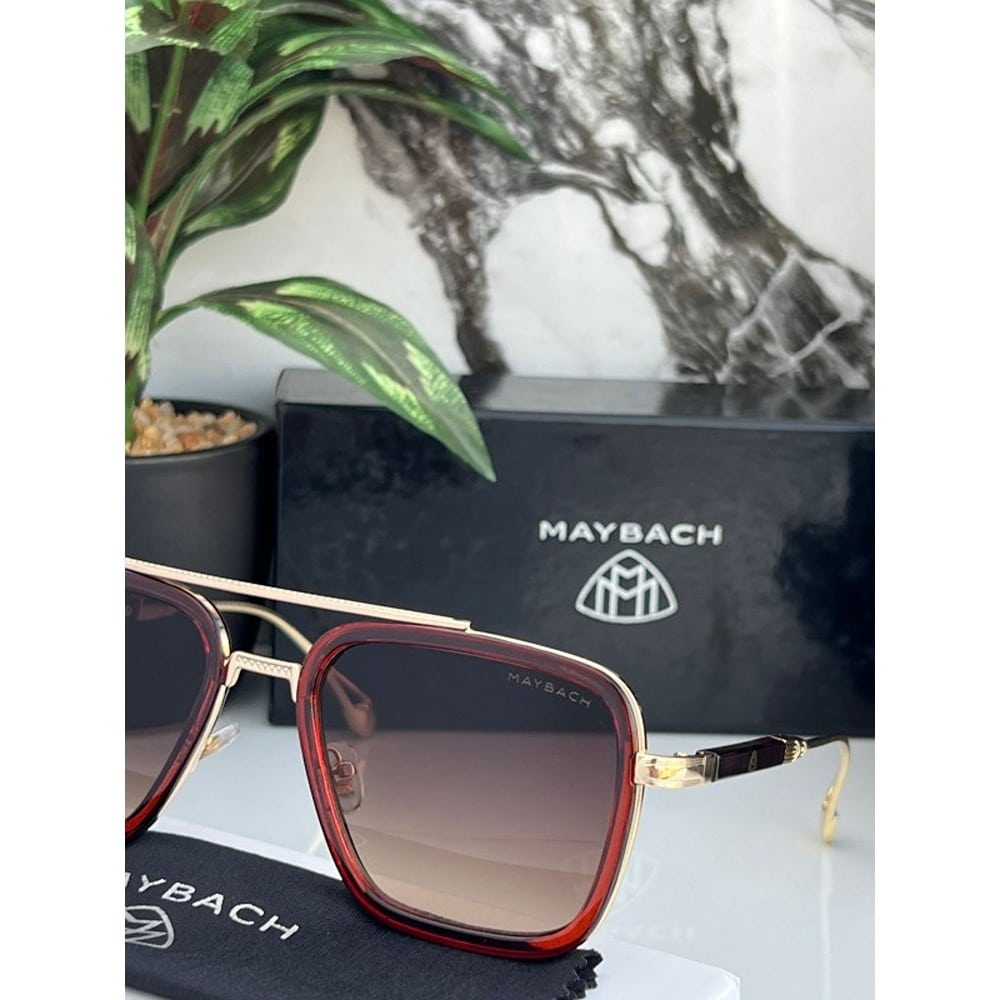 Maybach Sunglasses For Men Gold Brown