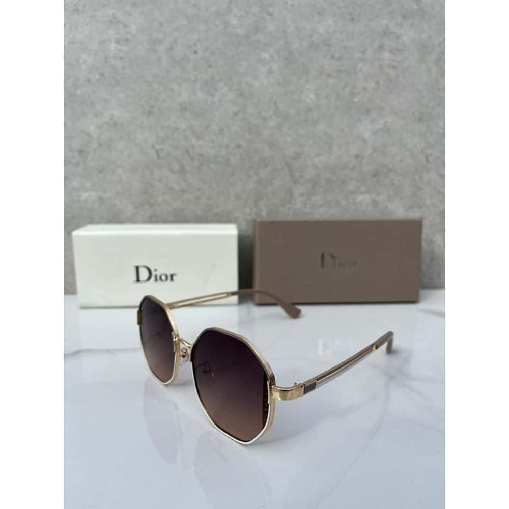 Dior Sunglasses Gold Brown