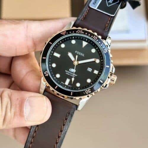 Men's Fossil Watch Leather Belt